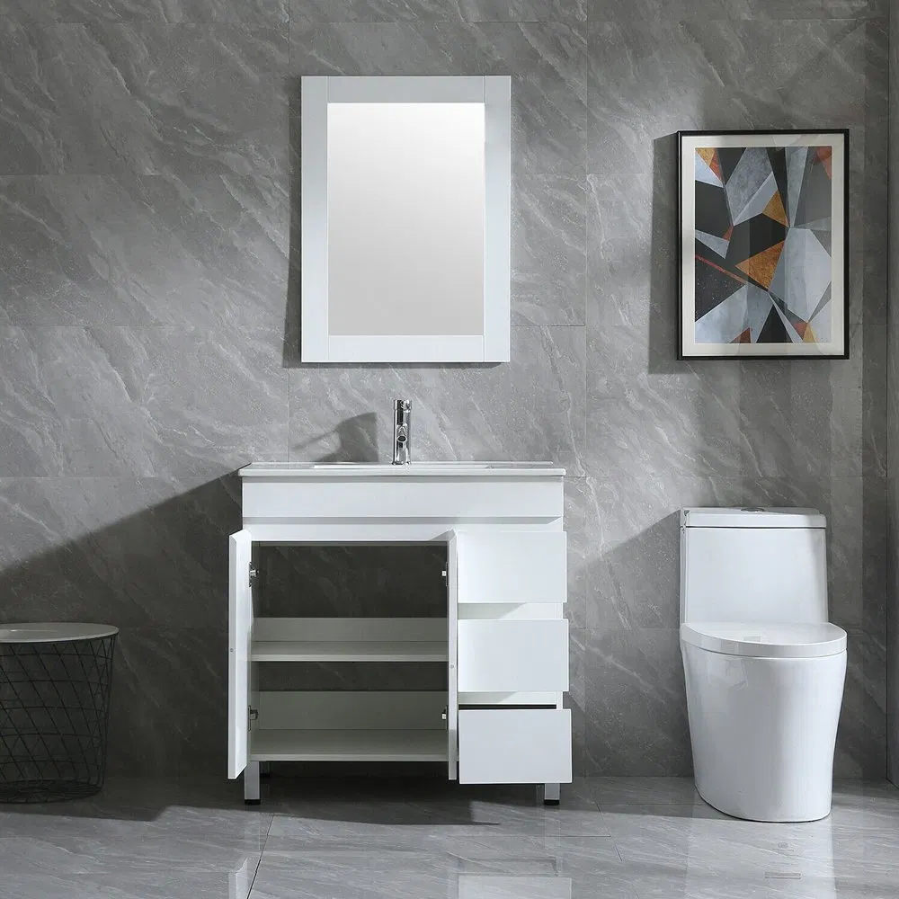 32 Inch Modern Wooden Cabinet Bathroom Vanity