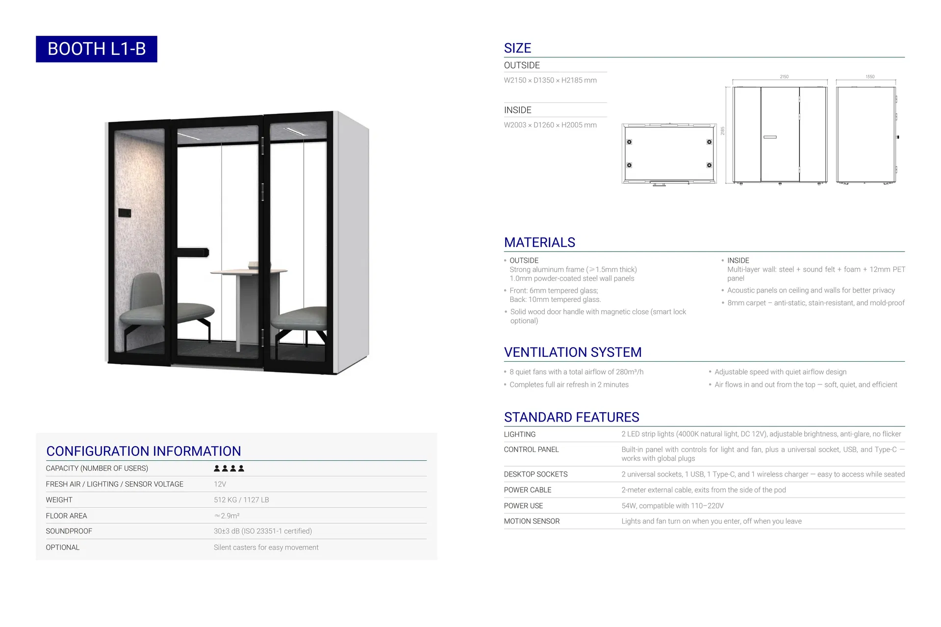 Movable Silence Recording Booth 7