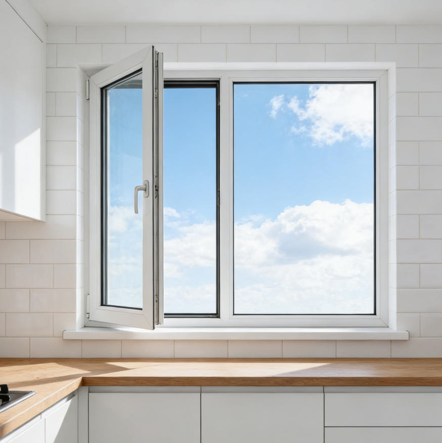 Low-Maintenance 60mm UPVC Casement Window for Senior Living Communities