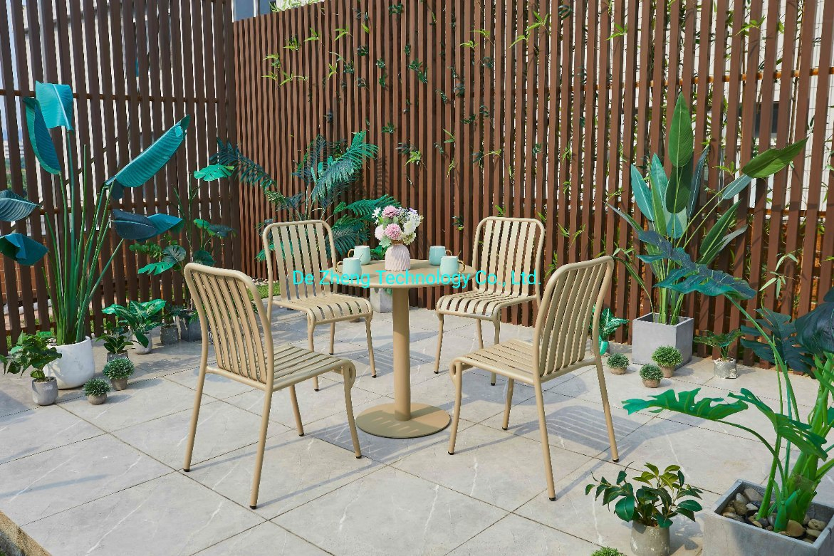 Commercial Coffee Shop Dining Furniture Aluminum Table and Dining Room Furniture Sets Sedie Ristorante