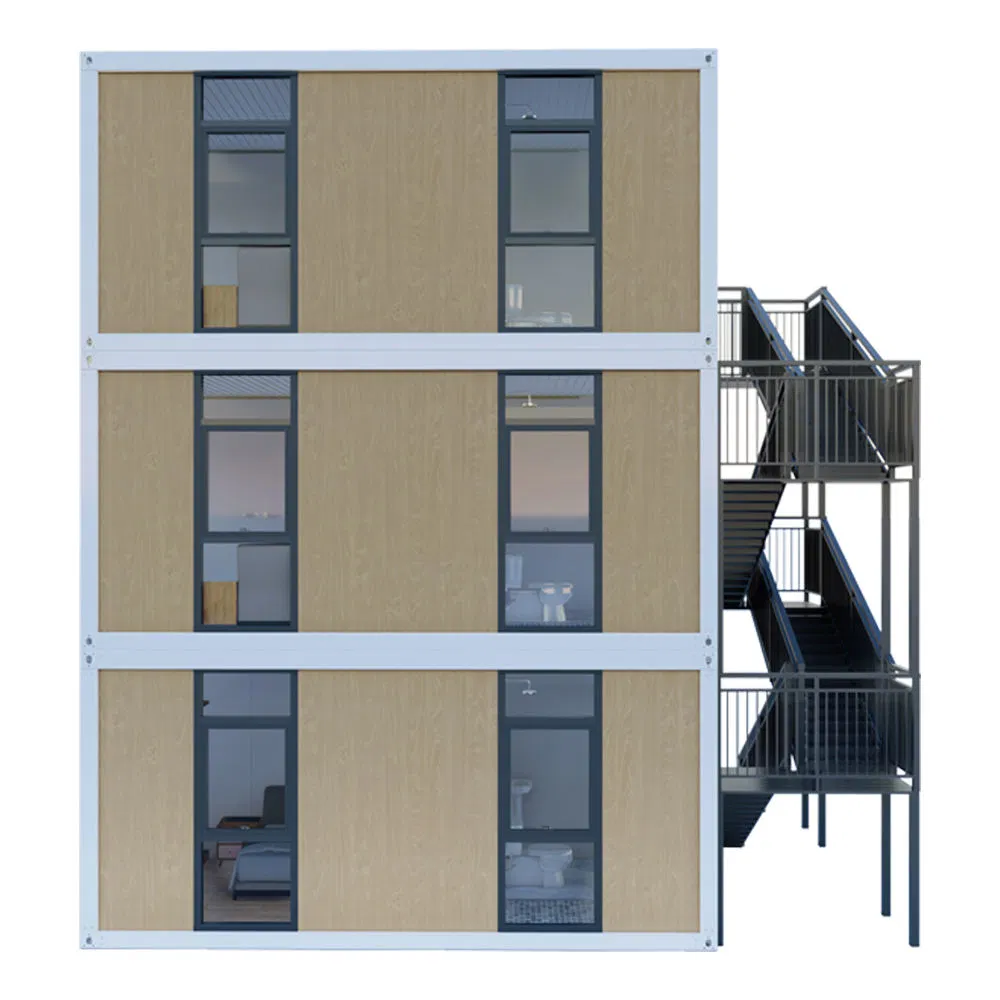 Prefab Triple in Size Solar Power Living Senior Container House for Home