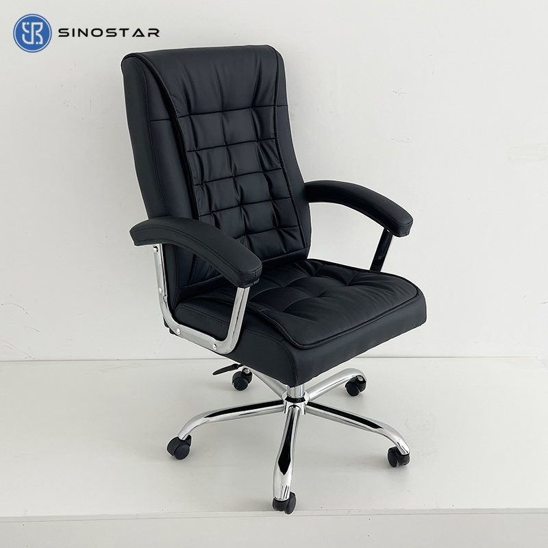 Professional Office Seating Solution Featuring Ventilated Leather and Ergonomic Support