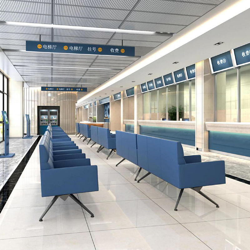 Airport Aluminum Customer Seating Comfortable Public Seating Bench Hospital Clinic Waiting Chair