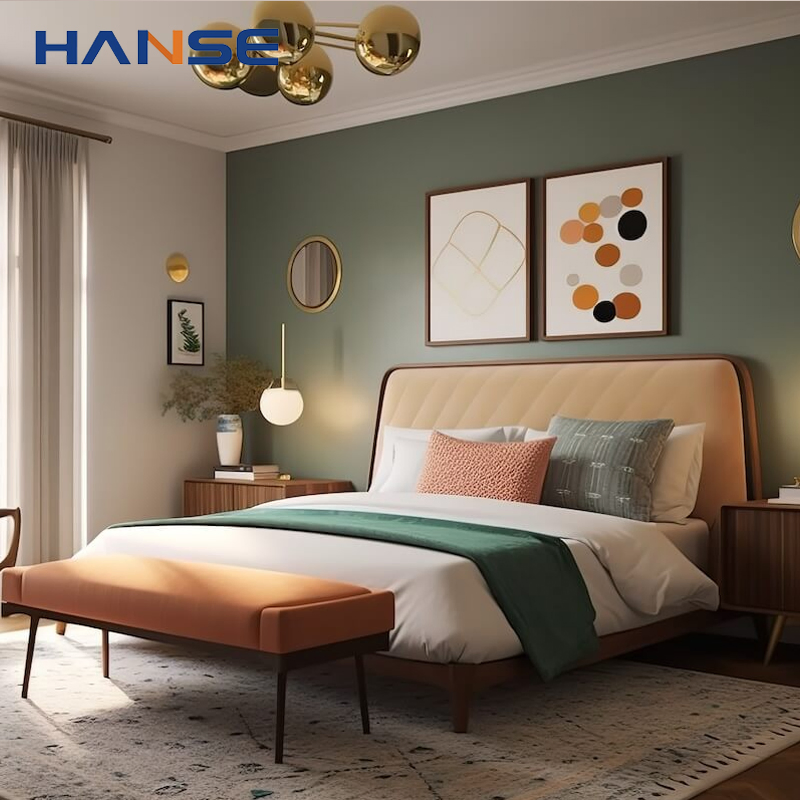 Hanse Customized Hotel Bedroom Set Simple Design Holiday Village Bedroom Furniture Set Contract Furniture