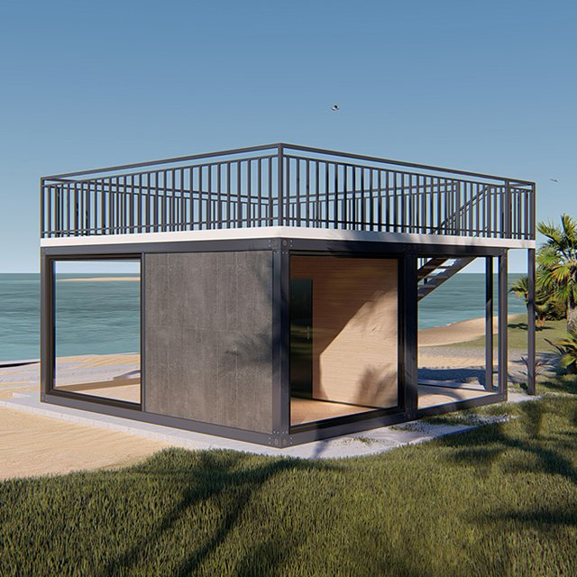 Easy Assemble Prefab Homes Manufacture European Steel Frame Structure Luxury Flat Pack Container House