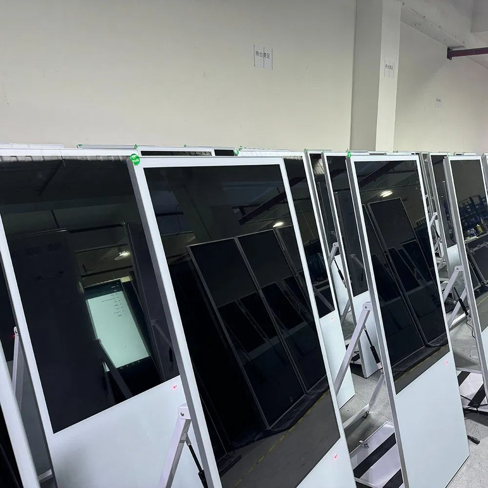 Indoor Retail Store LCD Poster Portable Kiosk Totem Advertising Equipment Display Player 32 43 49 55'' Shopping Mall OEM Vertical Floor Stand Ad Digital Signage