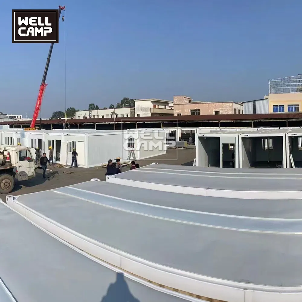 High Quality Dormitories Temporary Offices Glass Wall Weatherproof Material Portable Container Office Building