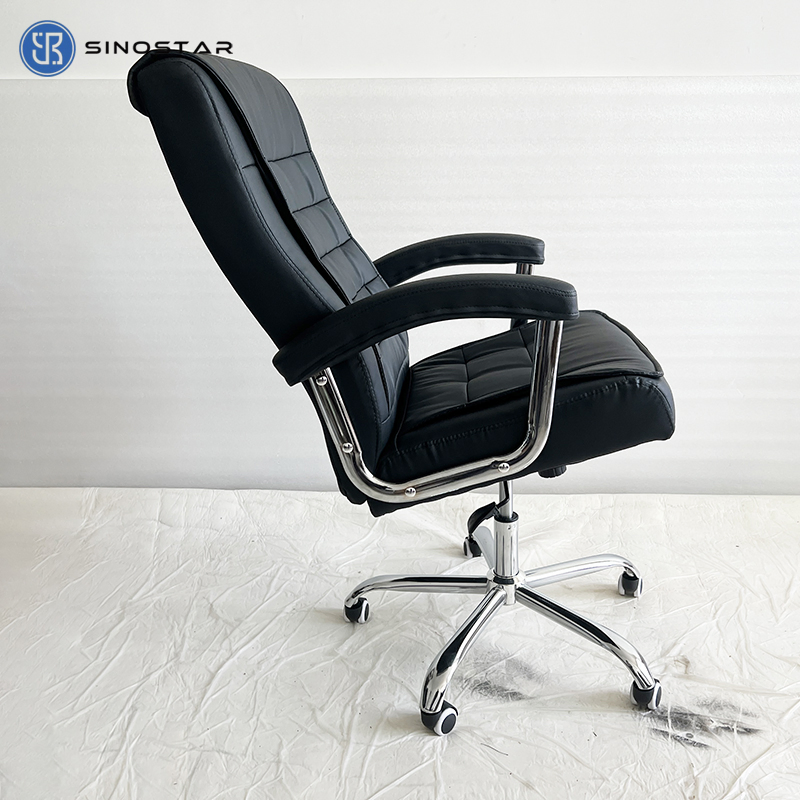 Professional Office Seating Solution Featuring Ventilated Leather and Ergonomic Support