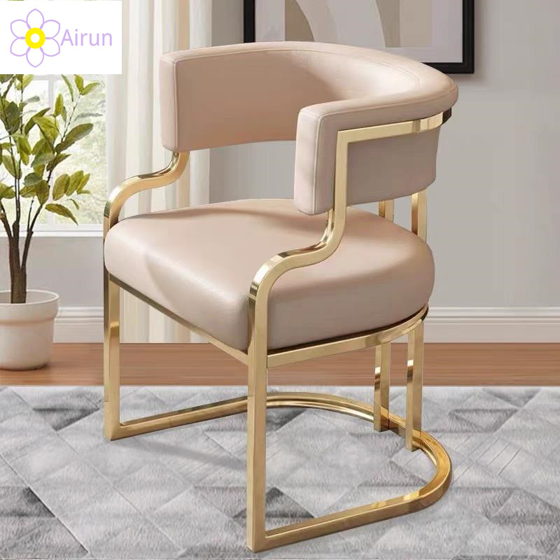 Modern Luxury Dining Chair Living Room Restaurant Hotel Cafe Senior Sofa Chair Dressing Stool