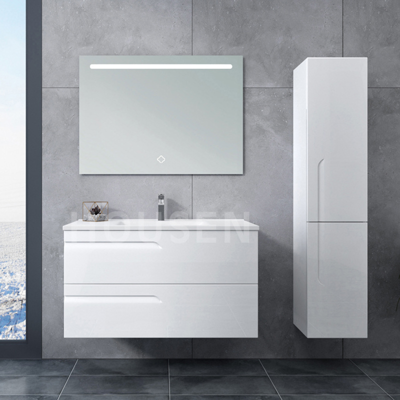 Luxury Style Modern Large Size Wall Mounted Floating Cabinet Basin Bathroom Vanity