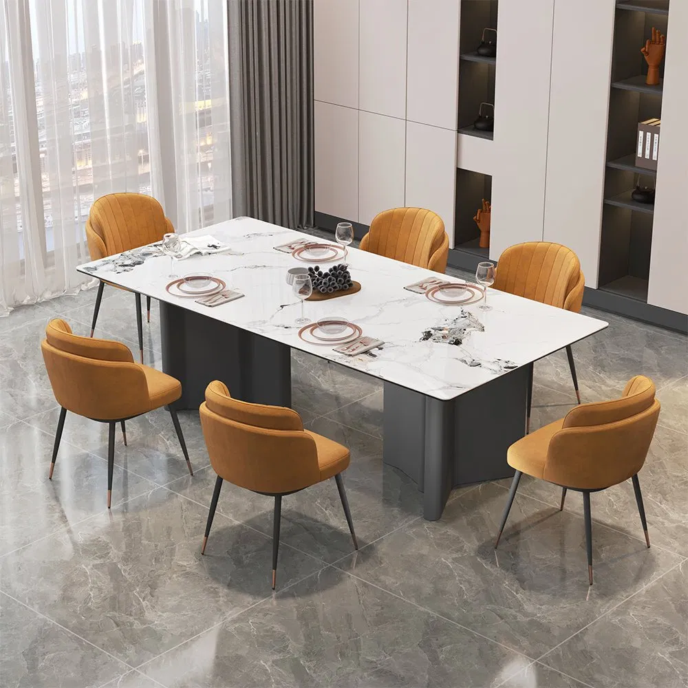 2026 Wholesale Living Room Home Furniture Coffee Sintered Stone Dining Table Set