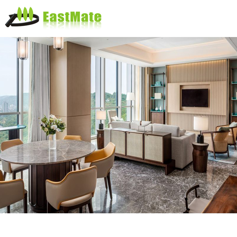 Modern Custom Sleep Hotel Contract Furniture Solid Wood Extra Large Double Bed