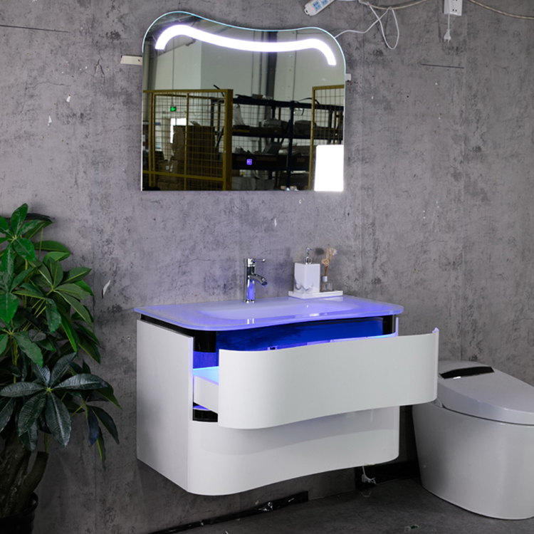 New Design Home Furniture Sanitaryware Equipment Wall Mounted Bathroom PVC Vanity