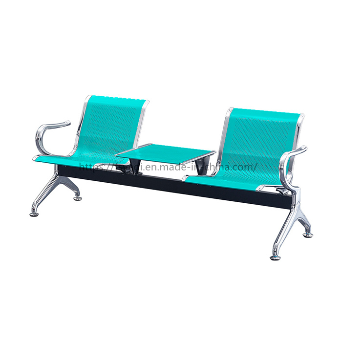 Beauty Salon Reception Waiting 2 3 4 5 Seater Price Airport Public Seating Bench Silver Steel Bus Stop Chair for Public (YA-J126)