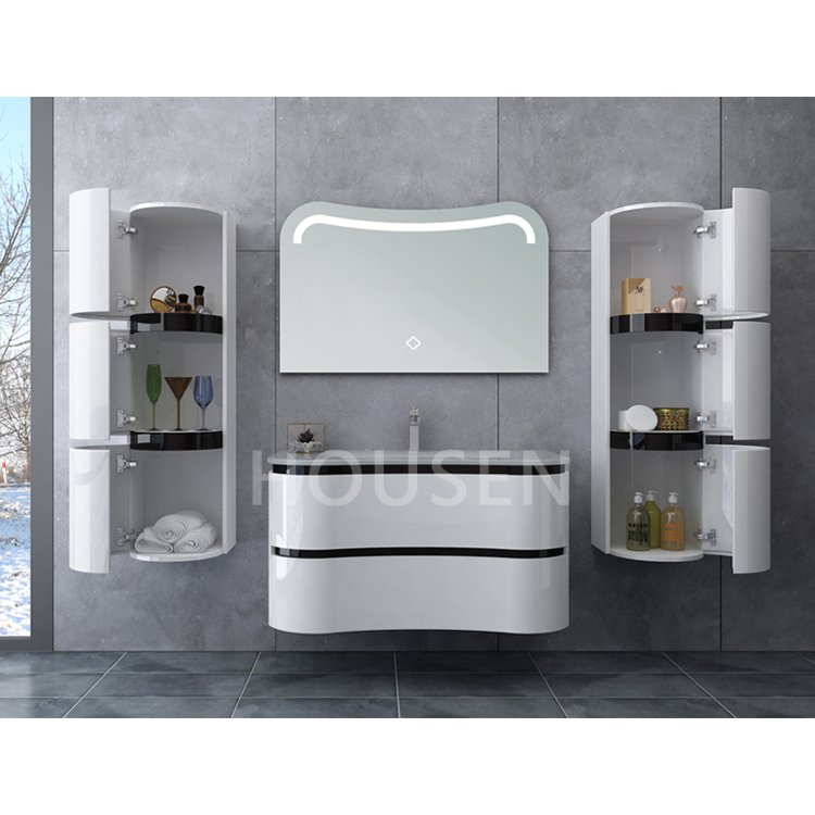 New Design Home Furniture Sanitaryware Equipment Wall Mounted Bathroom PVC Vanity