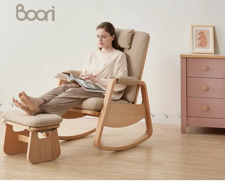 Nordic Relaxing Wooden Rocking Chair