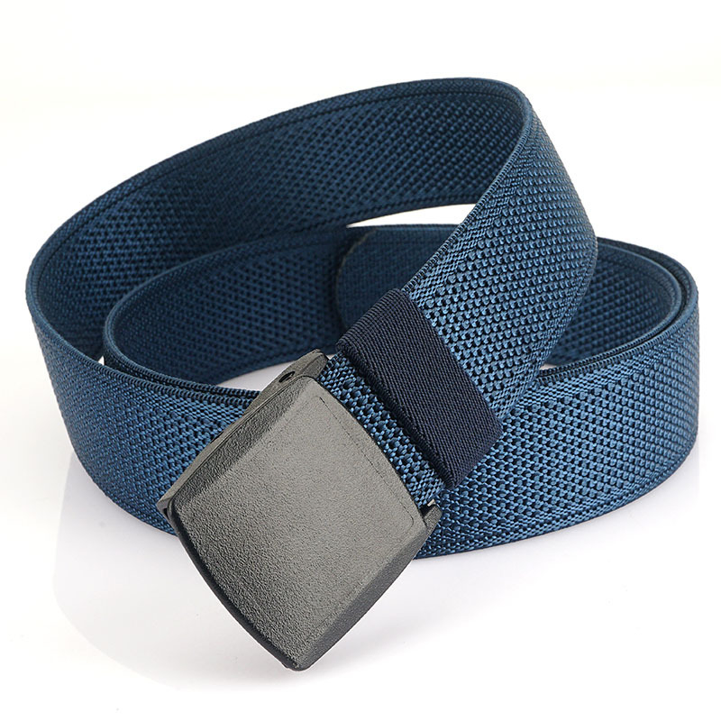 3.8cm Ykk POM Buckle Tactical Custom Men Web Outdoor Woven Fabric Canvas Nylon Belt with Plastic Buckle Laser Logo