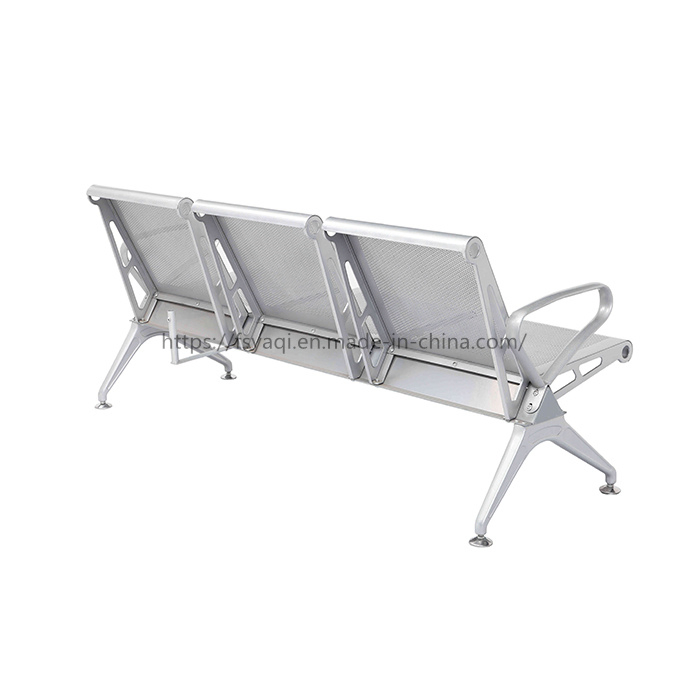 Beauty Salon Reception Waiting 2 3 4 5 Seater Price Airport Public Seating Bench Silver Steel Bus Stop Chair for Public (YA-J34F)