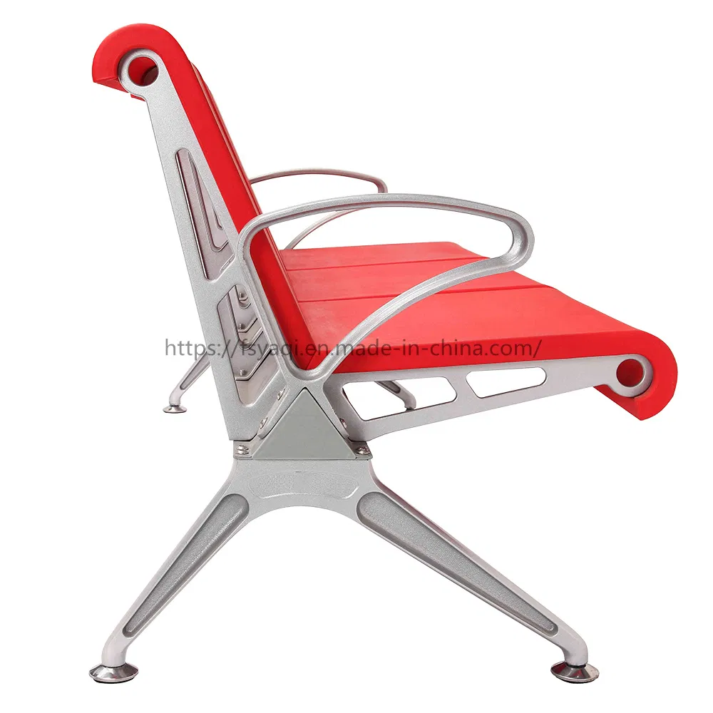 Beauty Salon Reception Waiting 2 3 4 5 Seater Price Airport Public Seating Bench Silver Steel Bus Stop Chair for Public (YA-J34P2)