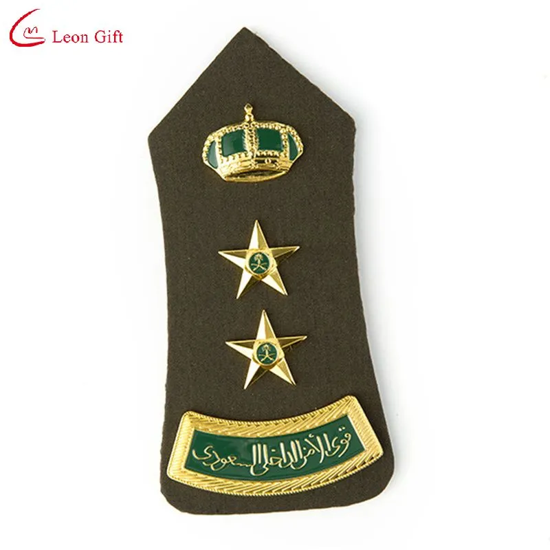Factory Custom Design Hard Arrow Saudi Arabia Series Office Military Ranks for Officers Shoulder Rank