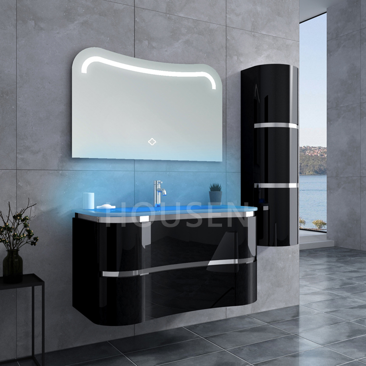 New Design Home Furniture Sanitaryware Equipment Wall Mounted Bathroom PVC Vanity