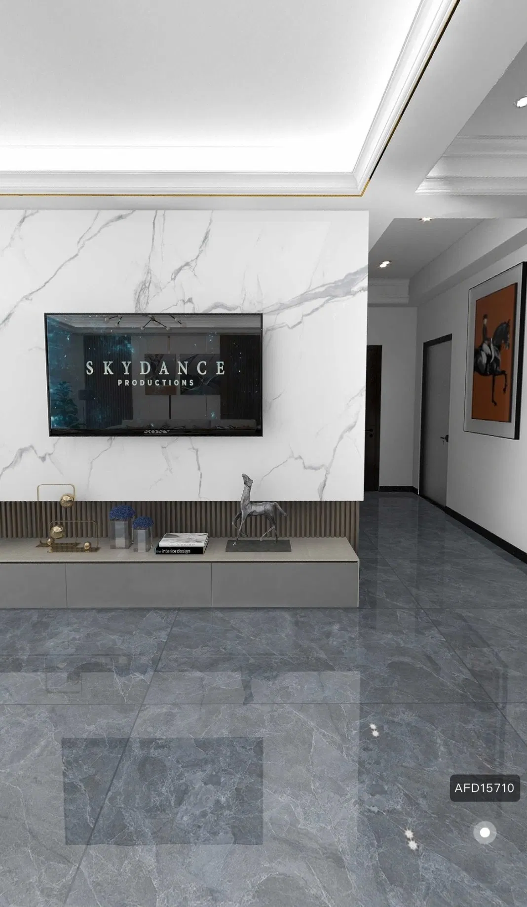 Made in China Negative Ion Modern Fashion Big Board 750*1500 Floor Tile, Latte Gray, Light Luxury Senior Style, Suitable for Bedroom Living Room, Bathroom