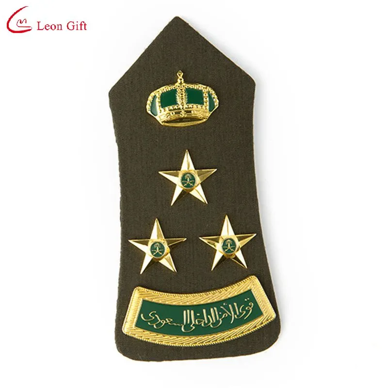 Factory Custom Design Hard Arrow Saudi Arabia Series Office Military Ranks for Officers Shoulder Rank