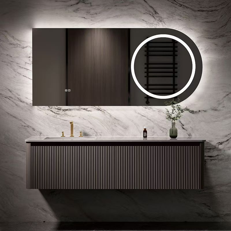 Luxury Ceramic Bathroom Vanity Cabinet Set with Smart LED Mirror