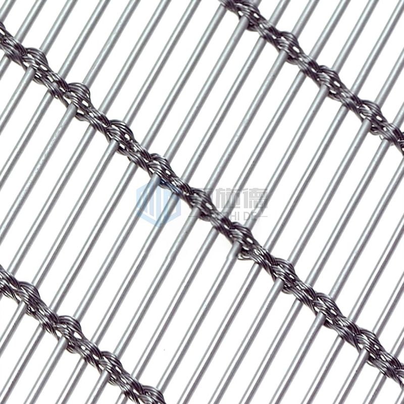 Durable Customized Facade/ Cladding Wall Exterior and Interior Outdoor Metal Stainless Steel Security Flexible Spiral Woven Decorative Architectural Wire Mesh