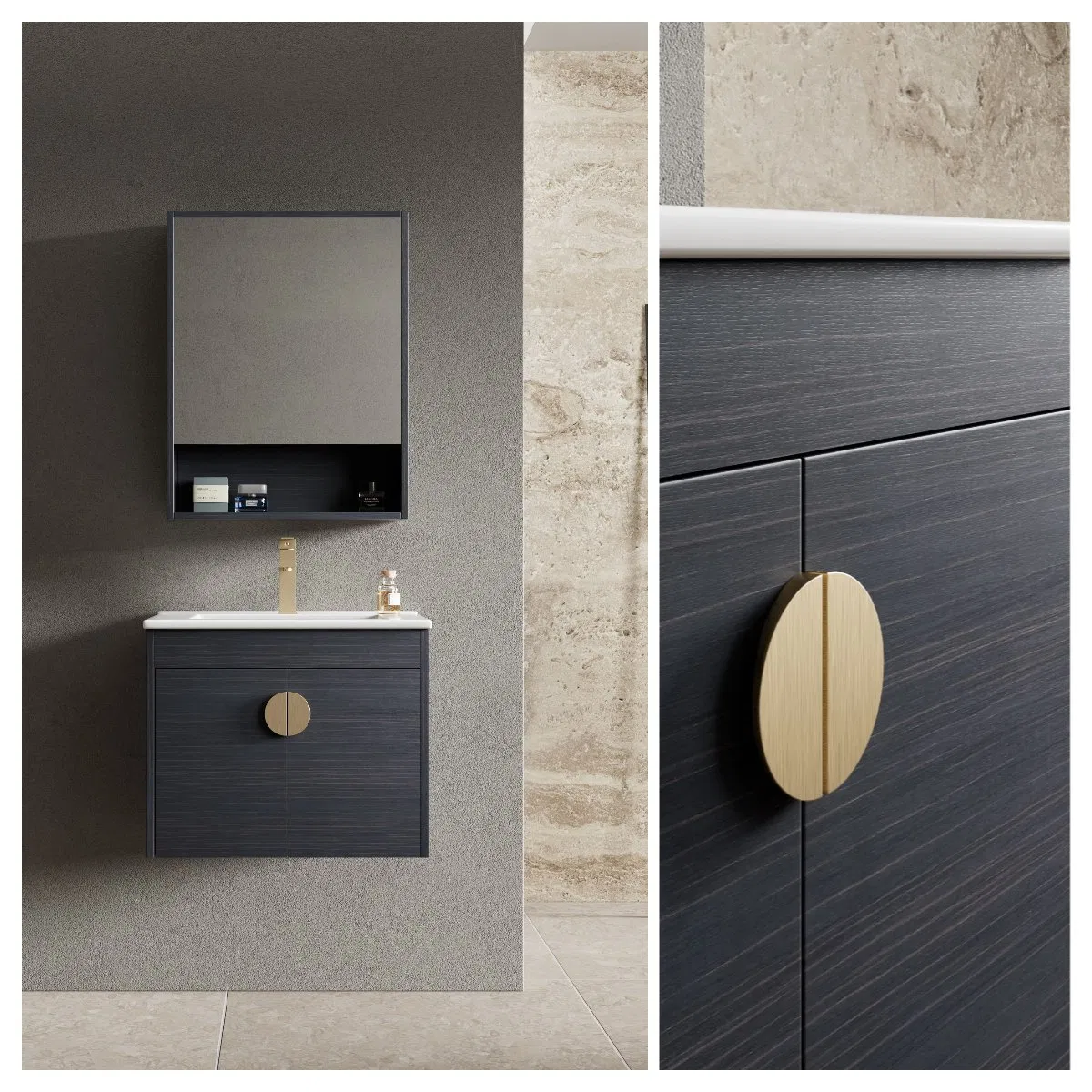 High Good Quality Wash Basin Accessories Hotel Cabinets Bath Furniture Bathroom Vanity