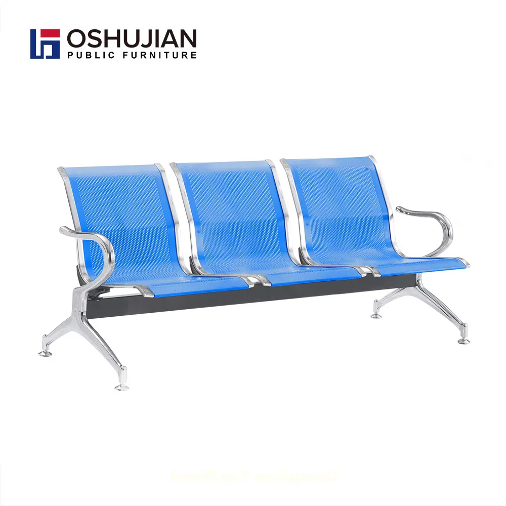 3 Seater Metal Waiting Room Bench Seating Silla Sala Espera Ergonomic Chair for Airport Hospital Public Waiting Chair