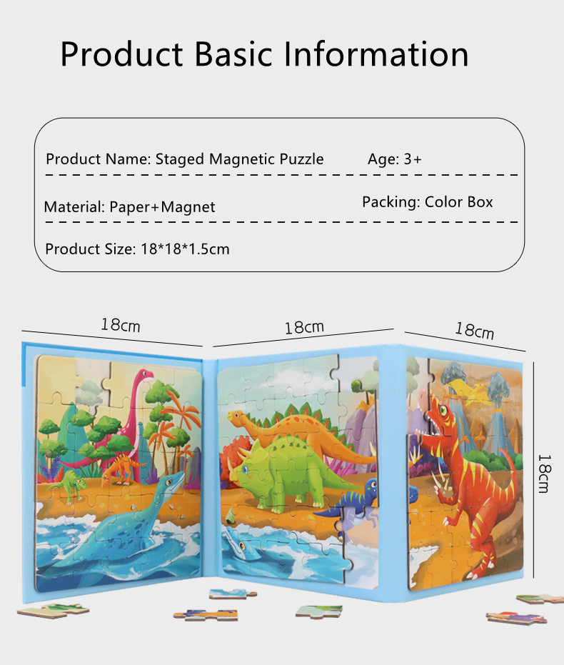 2022 New Design New Arrival Educational Magnetic Jigsaw Puzzle for 3+ Kids