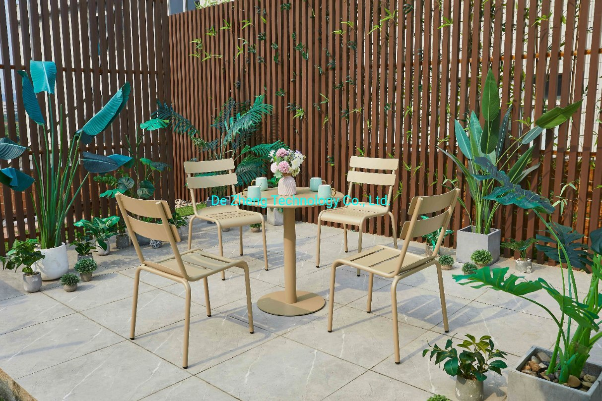 Commercial Coffee Shop Dining Furniture Aluminum Table and Dining Room Furniture Sets Sedie Ristorante