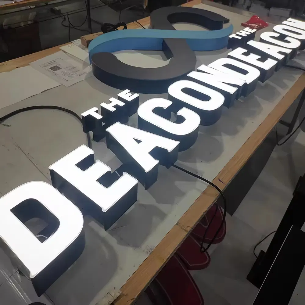 Custom Front Lit LED Logo Letter Sign Outdoor 3D Letter Sign Custom Outdoor Sign Business Retail Signboard