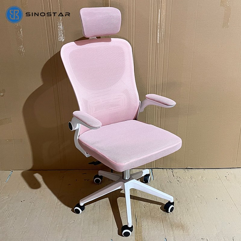 Task-Oriented Office Seating with Ergonomic Posture Support and Adjustable Height Mechanism