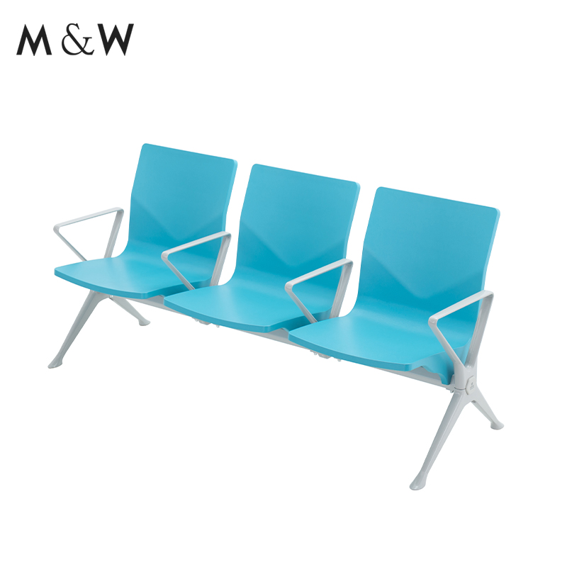 M&W Modern Style PU Airport Waiting Bench Chair Public Seating
