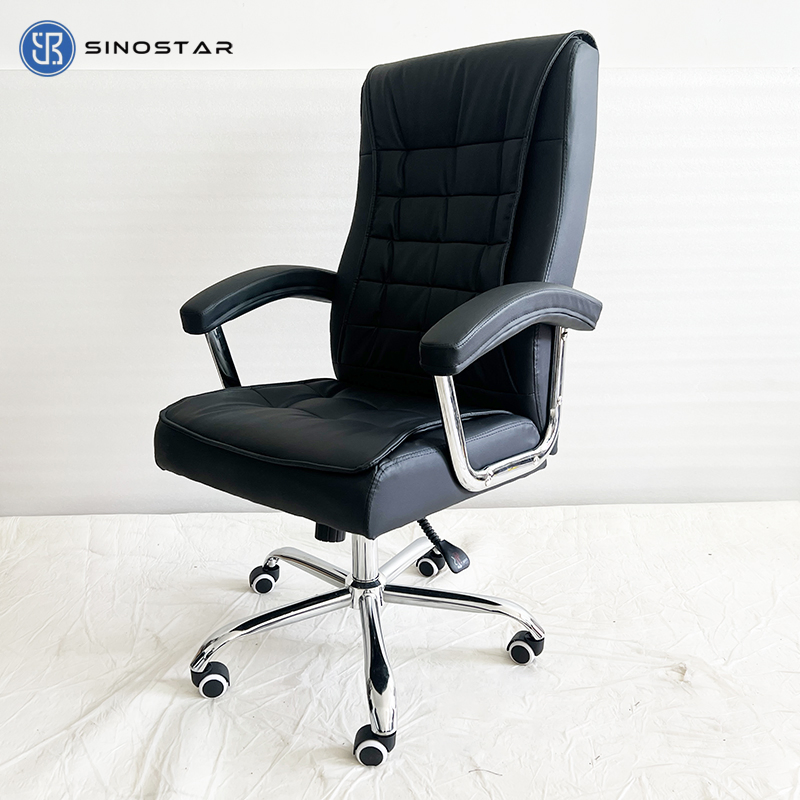 Professional Office Seating Solution Featuring Ventilated Leather and Ergonomic Support
