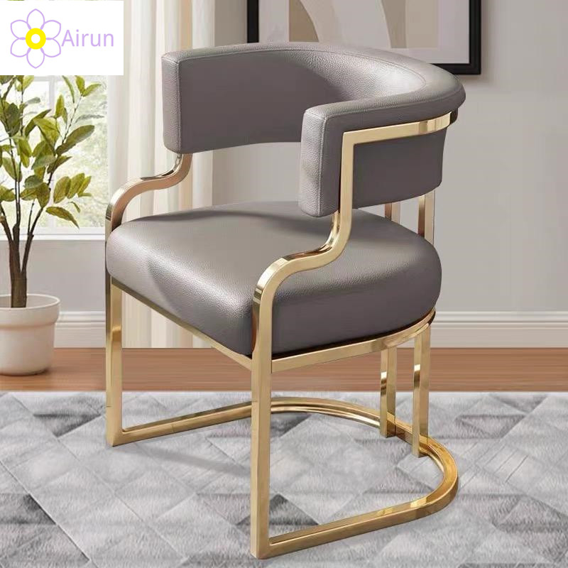 Modern Luxury Dining Chair Living Room Restaurant Hotel Cafe Senior Sofa Chair Dressing Stool
