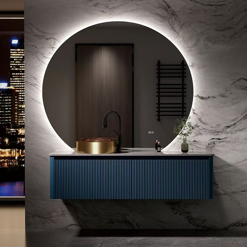 Luxury Ceramic Bathroom Vanity Cabinet Set with Smart LED Mirror