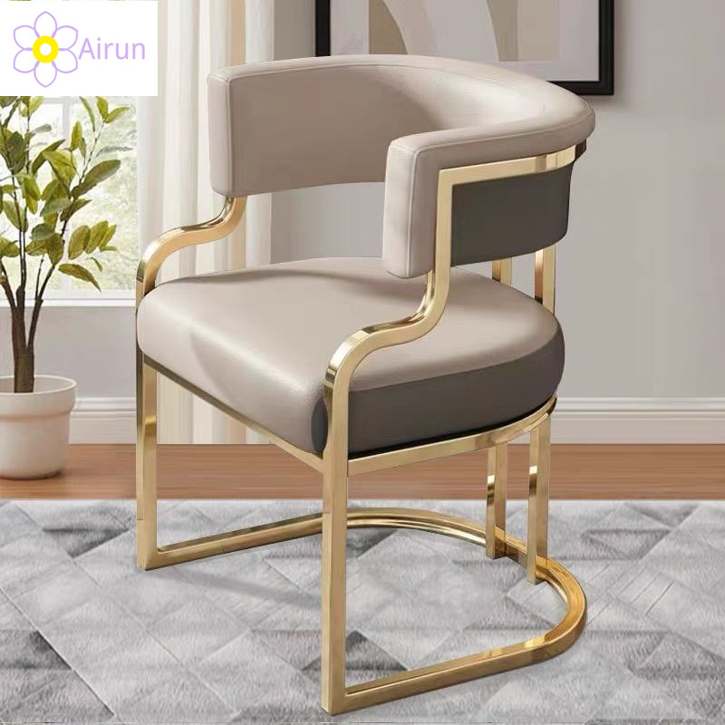 Modern Luxury Dining Chair Living Room Restaurant Hotel Cafe Senior Sofa Chair Dressing Stool