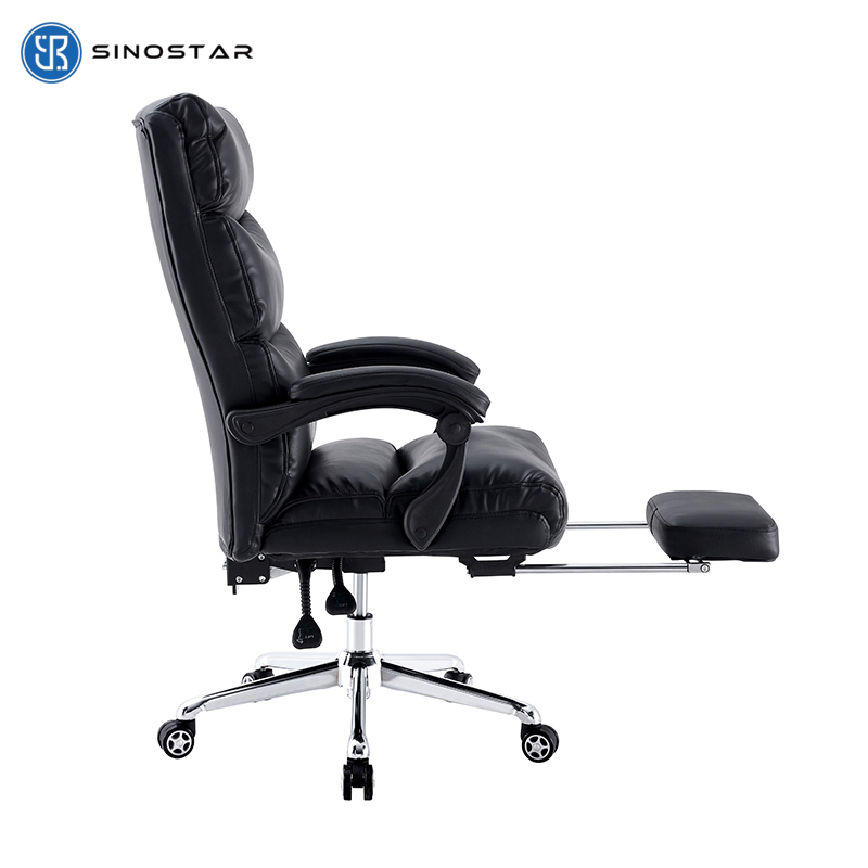 Modern Managerial Office Seating with Ergonomic Design and Easy Assembly