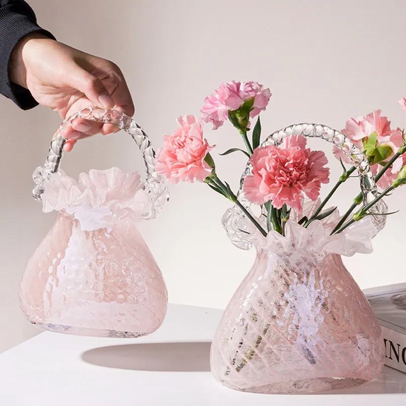 Exquisite Glass Handbag Vase