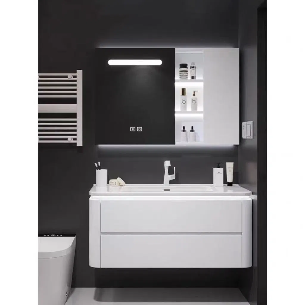 Bathroom PVC Vanity with a Large Drawer and Integrated Top
