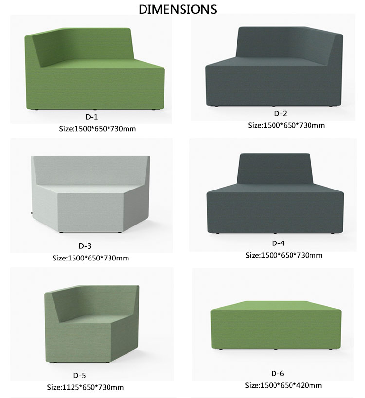 Modern Sectional Office Sofa Furniture Hotel Library Station Airport Terminal Public Area Waiting Room Modular Seating Sofa Set