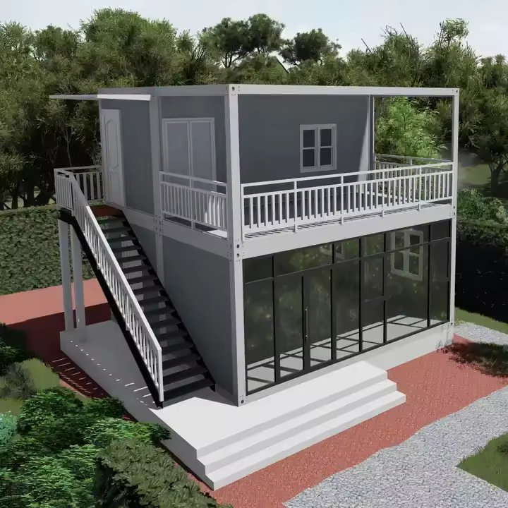 Ready Made Interior Design a Frame Modular Homes with Bathroom Kitchen Bedroom Living Room Steel Structure Container House