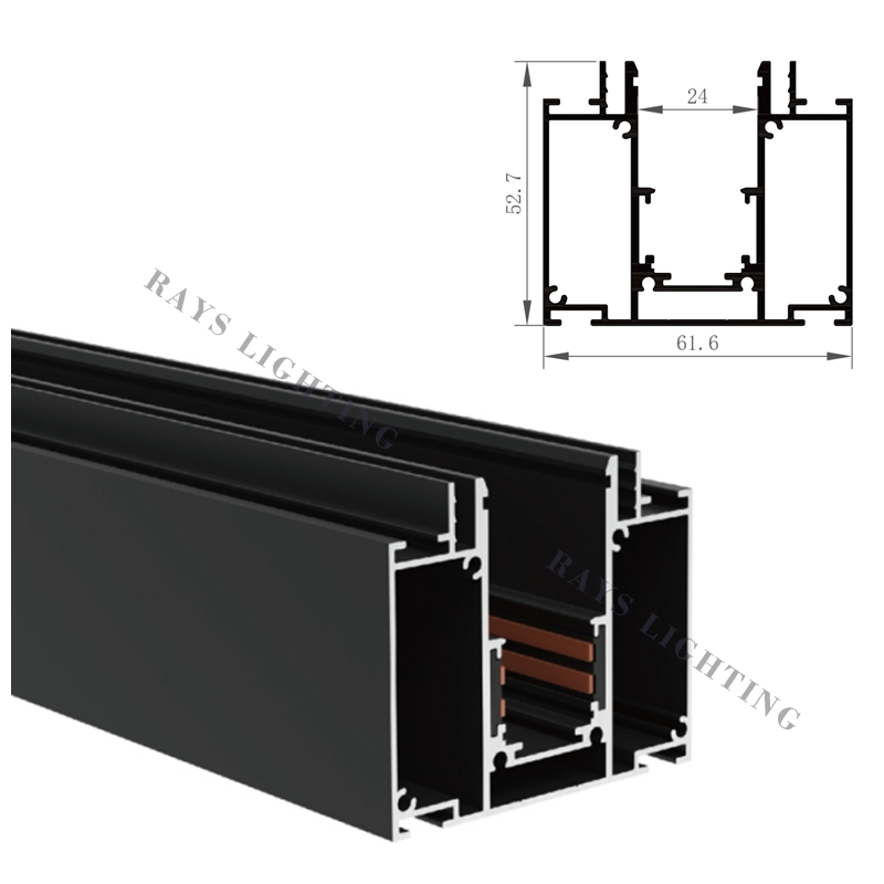 High Quality 48V Magnetic LED Track Rail System for Fabric Stretch Ceiling