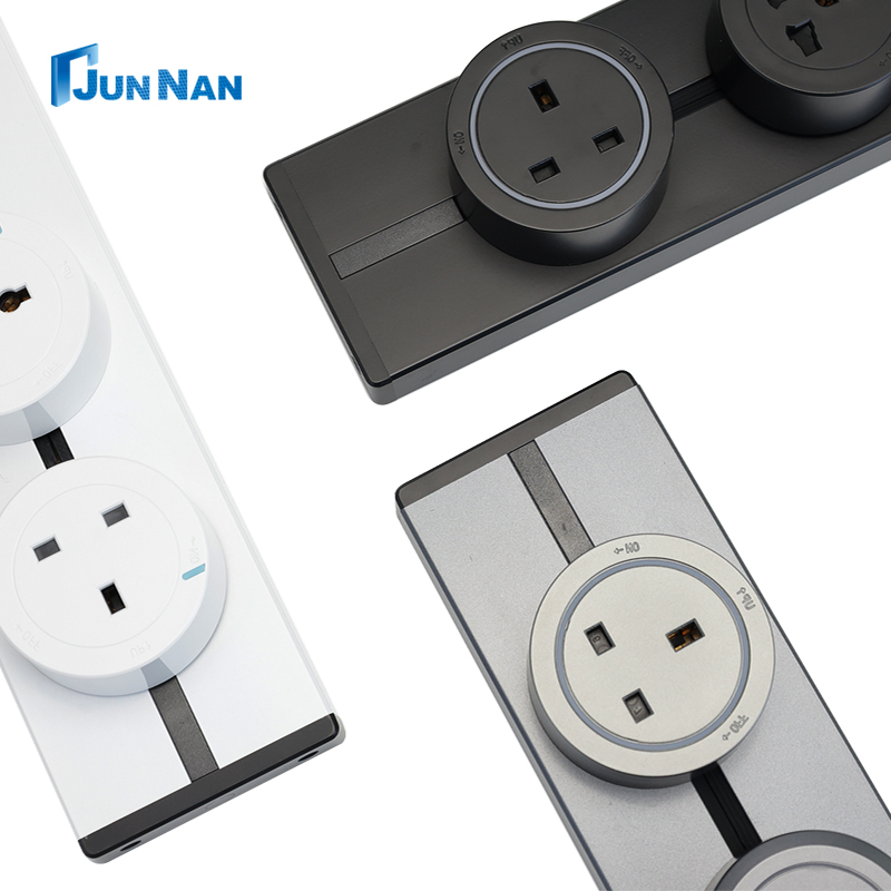 32A Popular Waterproof Dustproof Wall-Mounted Rail Furniture Kitchen Table Electric Socket Rail Track Socket