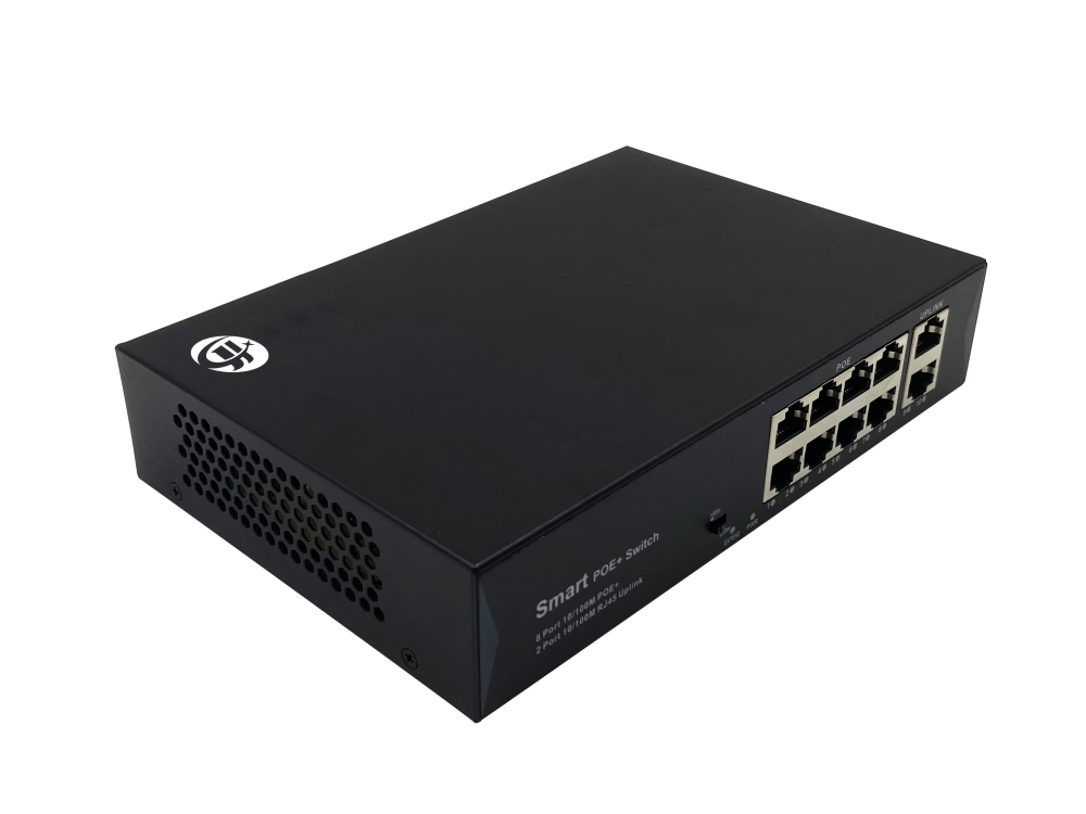 Ethernet Switch OEM/ODM Poe 100Mbps 8-Port Switch, 120W Power, Metal Casing