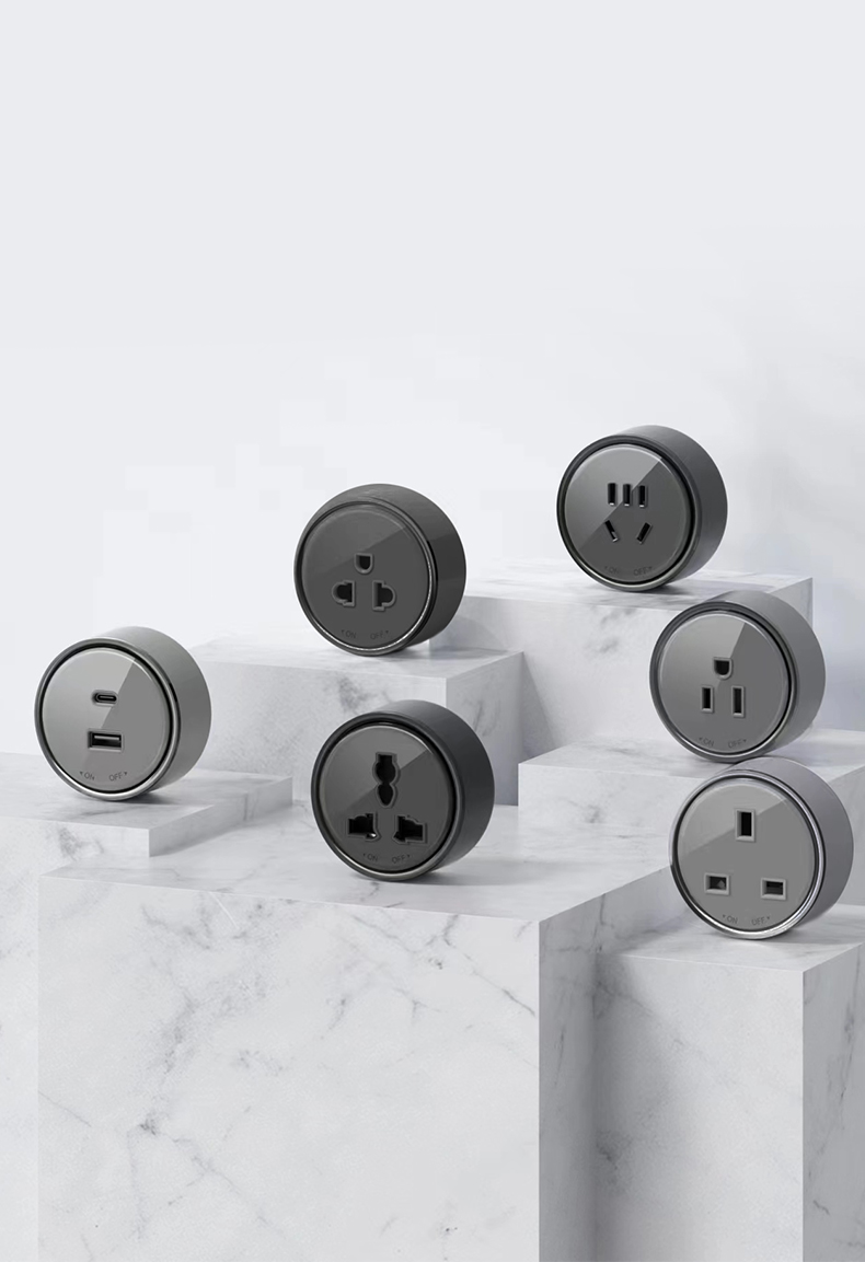 New Design Multi Functional Smart Office Kitchen Desk Power Rail Track System Electric Outlett Power Track Socket