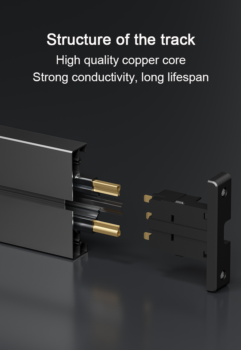 Heavy Duty Aluminum High Quality Wall Track Socket Embedded EU UK US Movable Modular Power Track